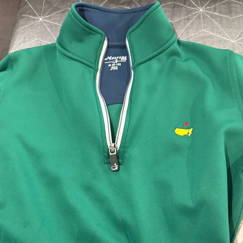 Masters Kids Green and Blue Zip-Up Jacket